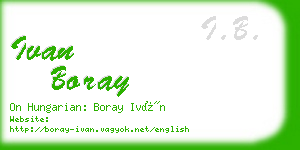 ivan boray business card